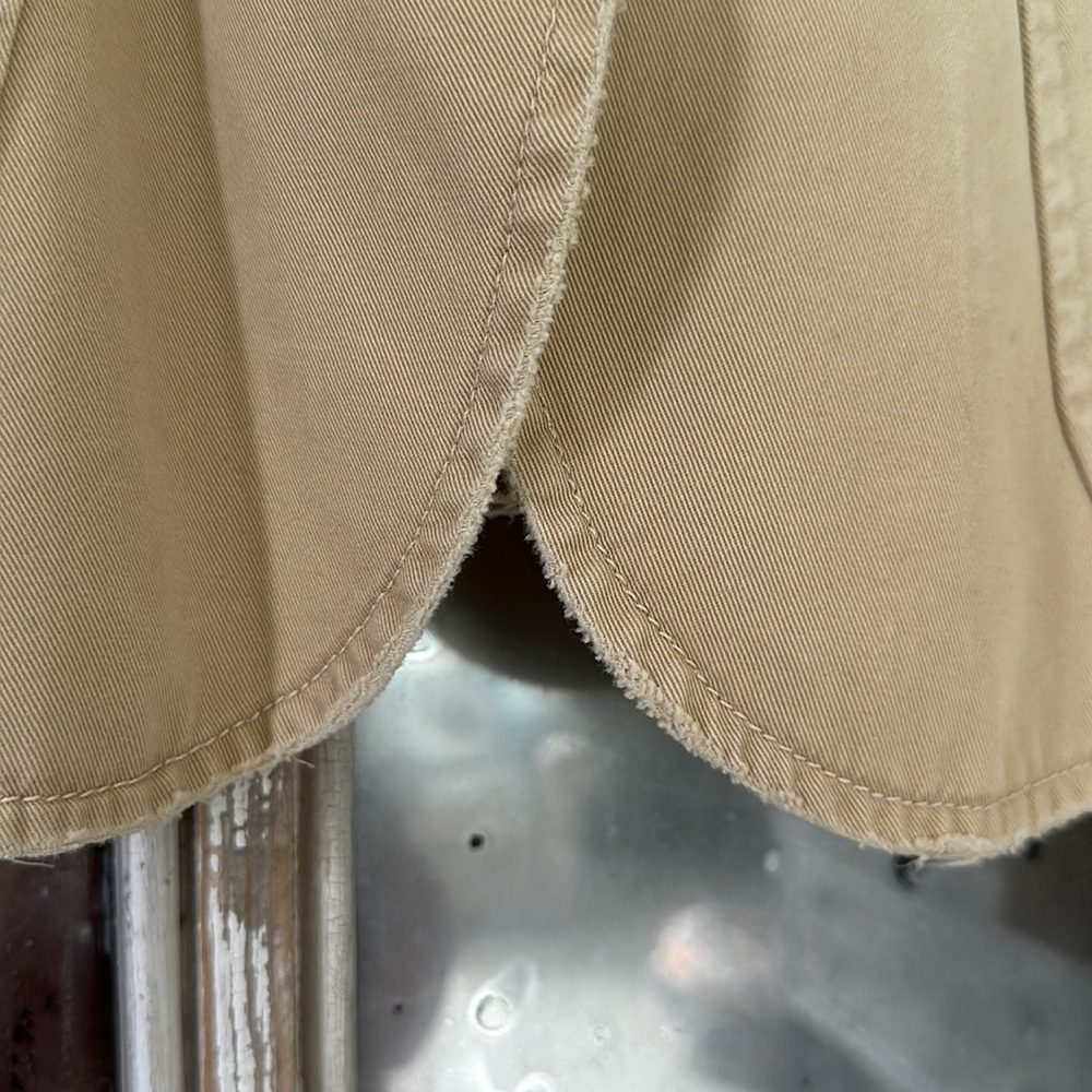 J. Crew distressed/rough edge tan blazer jacket size L - Picture 5 of 6